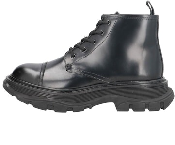 亞歷山大·麥昆 皮革 休閒鞋帶 短靴 男款 黑色 Buy 亞歷山大·麥昆 皮革 休閒鞋帶 短靴 男款 黑色