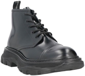 亞歷山大·麥昆 皮革 休閒鞋帶 短靴 男款 黑色 Lookbook 亞歷山大·麥昆 皮革 休閒鞋帶 短靴 男款 黑色