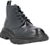 Lookbook Alexander McQueen But Kombat Kulit Hitam Tali Kasut Tread 652885WHSW11000