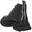 Shop Alexander McQueen But Kombat Kulit Hitam Tali Kasut Tread 652885WHSW11000