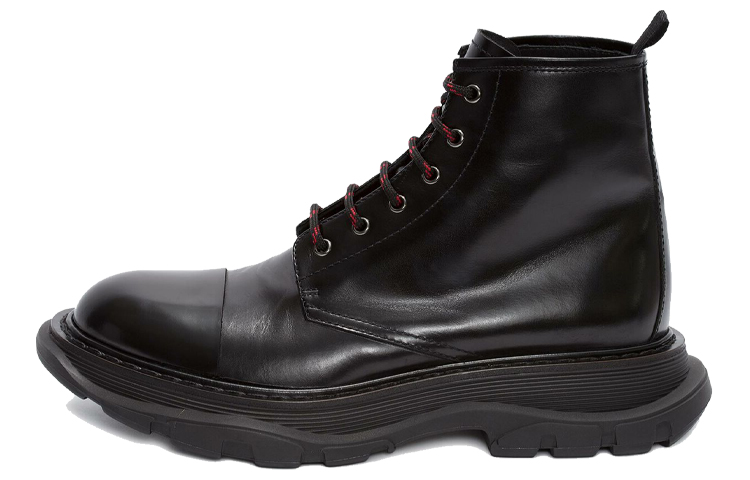 Buy アレキサンダー・マックイーン トレッド レース ブーツ (ブラック) 535199WHSW11000