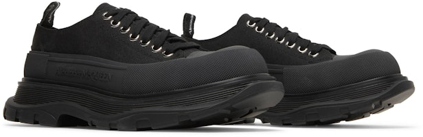 亞歷山大·麥昆 Tread Slick 增高耐磨 系帶厚底馬丁靴 黑 Cheap 亞歷山大·麥昆 Tread Slick 增高耐磨 系帶厚底馬丁靴 黑