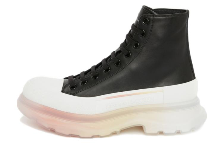 Alexander McQueen Tread Slick 'Black and White Leather High-Top' 705661WHZ6E1599