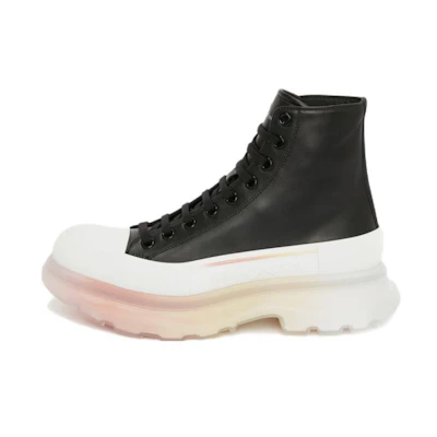 Alexander McQueen Tread Slick 'Black and White Leather High-Top'