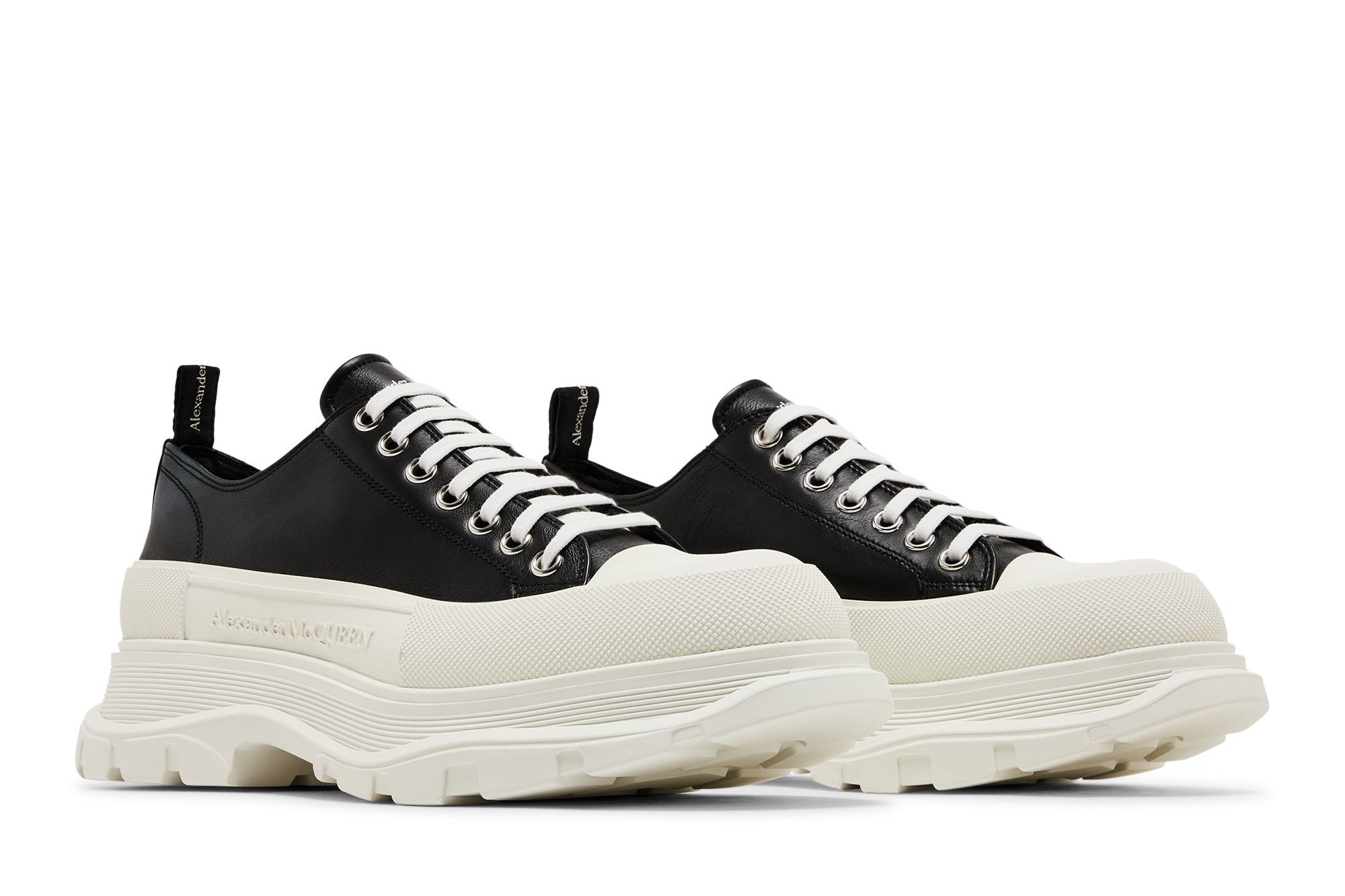 Cheap アレキサンダー・マックイーン トレッド スリック 黒白 627225-WHZ62-1071
