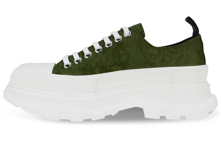 Buy Alexander McQueen 骷髏踏步潤滑馬汀靴 綠色