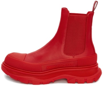 亞歷山大·麥昆 Tread Slick 時尚百搭切爾西靴 紅色 Buy 亞歷山大·麥昆 Tread Slick 時尚百搭切爾西靴 紅色