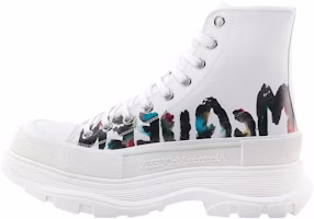 Alexander McQueen Tread Slick Boot 'Graffiti Logo - White Multi-Color' 711109WIATC9583 Alexander McQueen Tread Slick Boot 'Graffiti Logo - White Multi-Color' 711109WIATC9583