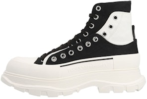 亞歷山大·麥昆 Tread Slick 圓頭時尚綁帶短靴 男款 黑色 Buy 亞歷山大·麥昆 Tread Slick 圓頭時尚綁帶短靴 男款 黑色