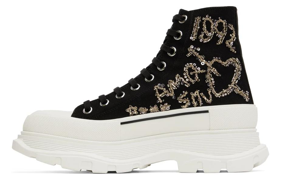 Buy 알렉산더 맥퀸 트레드 슬릭 부츠 "트리 그래피티" 711110-W4TGC-1320