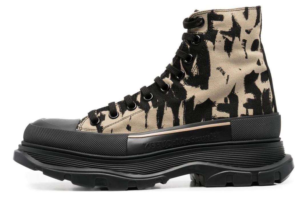 Alexander McQueen Tread Slick Boot 'Beige Black Graffiti' 705667-W4TG4-9787