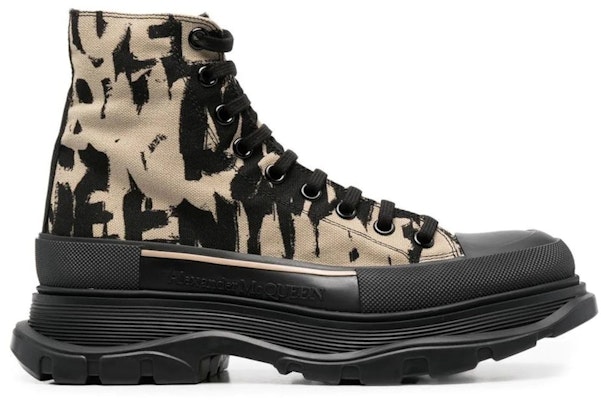 Alexander McQueen 亞歷山大·麥昆 Tread Slick 帆布 厚底鞋 男款 米色 Buy Alexander McQueen 亞歷山大·麥昆 Tread Slick 帆布 厚底鞋 男款 米色