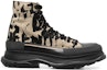Order Alexander McQueen Tread Slick Botas 'Beige Negro Graffiti' 705667-W4TG4-9787