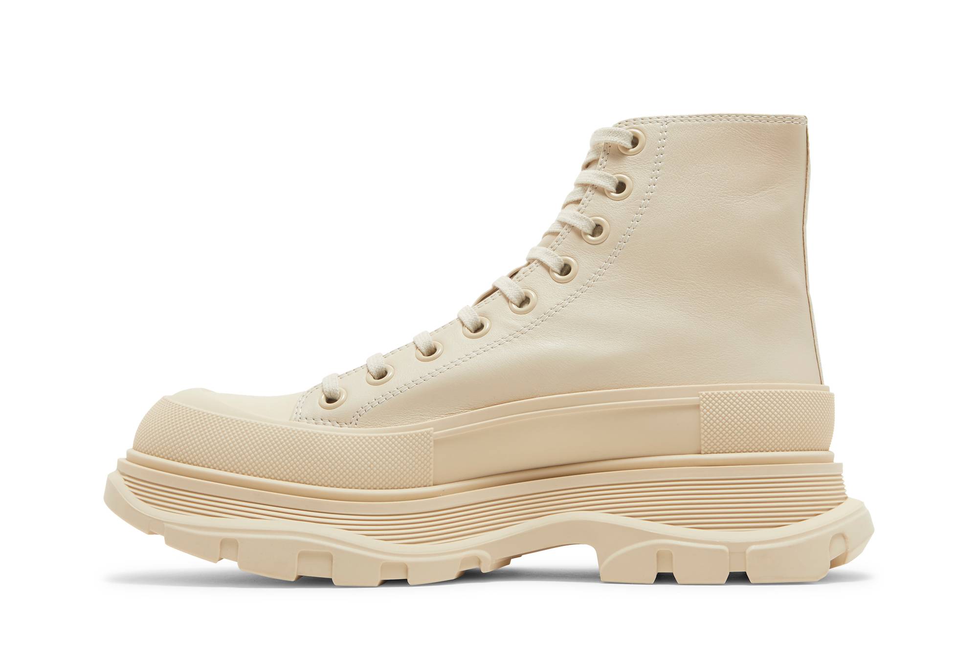 Lookbook (W) アレキサンダー・マックイーン トレッド スリック ブーツ (ベージュ) 627206-WIAG6-5593