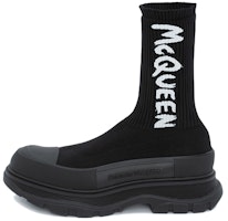 Alexander McQueen Tread Slick Boot 'Black Graffiti' 705671-W4TV1-1070 Alexander McQueen Tread Slick Boot 'Black Graffiti' 705671-W4TV1-1070