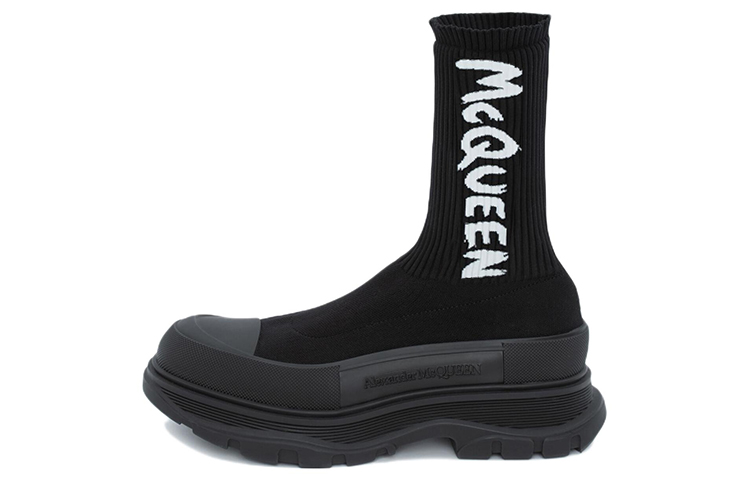 Alexander McQueen Tread Slick Boot 'Black Graffiti' 705671-W4TV1-1070