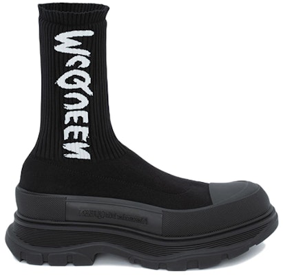 Alexander McQueen Tread Slick Boot 'Black Graffiti' 705671-W4TV1-1070 Order Alexander McQueen Tread Slick Boot 'Black Graffiti' 705671-W4TV1-1070