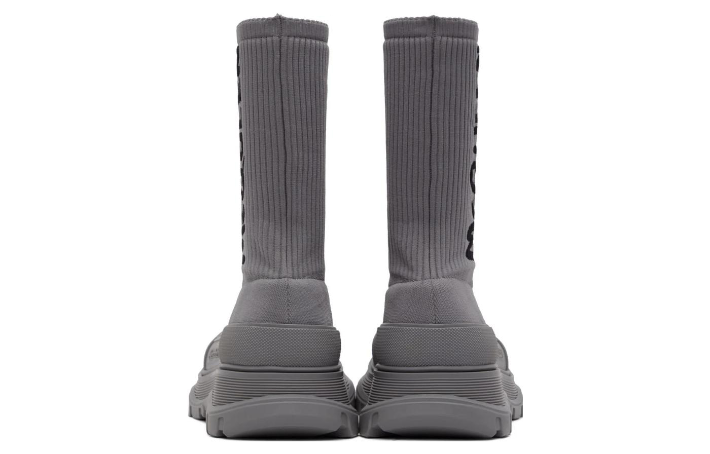 Shop Bota Alexander McQueen Tread Slick 'Graffiti - Gris' 705671-W4TV1-1817