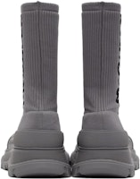 알렉산더 맥퀸 트레드 슬릭 부츠 '그라피티 - 그레이' 705671-W4TV1-1817 Shop 알렉산더 맥퀸 트레드 슬릭 부츠 '그라피티 - 그레이' 705671-W4TV1-1817