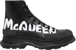 Alexander McQueen Tread Slick Boot 'Graffiti Logo - Black' 711109-WIAT6-1070 Alexander McQueen Tread Slick Boot 'Graffiti Logo - Black' 711109-WIAT6-1070
