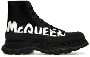 Alexander McQueen Tread Slick Boot 'Graffiti Logo - Black' 711109-WIAT6-1070 Alexander McQueen Tread Slick Boot 'Graffiti Logo - Black' 711109-WIAT6-1070