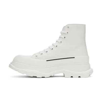 Alexander McQueen Tread Slick Boot 'Graffiti Logo - White'