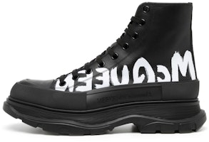 Alexander McQueen Tread Slick Boot 'Graffiti Logo - Black' 682422WIABD1070 Alexander McQueen Tread Slick Boot 'Graffiti Logo - Black' 682422WIABD1070