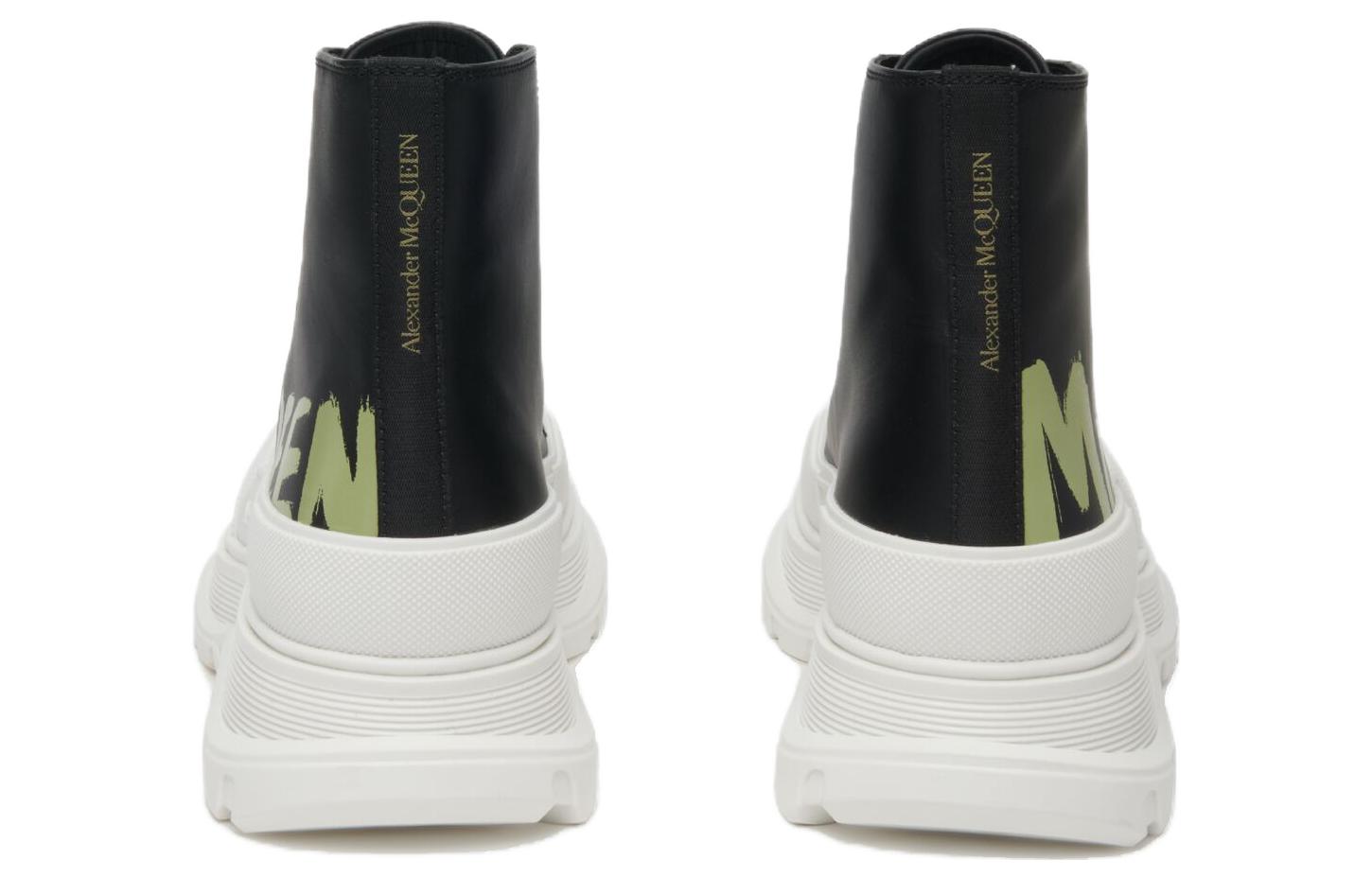 Lookbook Alexander McQueen Tread Slick Bota 'Graffiti Logo - Negro Caqui' 777960-WIAT6-1680