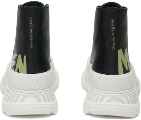 Alexander McQueen Tread Slick Boot 'Logo Graffiti - Hitam Khaki' 777960-WIAT6-1680 Lookbook Alexander McQueen Tread Slick Boot 'Logo Graffiti - Hitam Khaki' 777960-WIAT6-1680