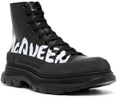 アレキサンダー・マックイーン トレッド スリック ブーツ (グラフィティロゴ - ブラック) 682422WIABD1070 Lookbook アレキサンダー・マックイーン トレッド スリック ブーツ (グラフィティロゴ - ブラック) 682422WIABD1070