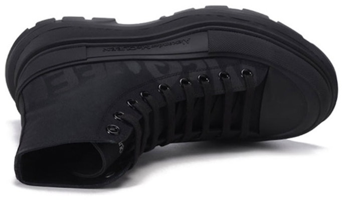 アレキサンダー・マックイーン トレッド スリック ブーツ (落書きロゴ - ブラック) 682420W4RQ21070 Purchase アレキサンダー・マックイーン トレッド スリック ブーツ (落書きロゴ - ブラック) 682420W4RQ21070