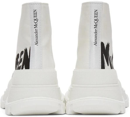 Alexander McQueen Tread Slick Boot 'Graffiti Logo - White' 682422WIABD9488 Purchase Alexander McQueen Tread Slick Boot 'Graffiti Logo - White' 682422WIABD9488
