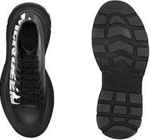 アレキサンダー・マックイーン トレッド スリック ブーツ (グラフィティロゴ - ブラック) 682422WIABD1070 Purchase アレキサンダー・マックイーン トレッド スリック ブーツ (グラフィティロゴ - ブラック) 682422WIABD1070