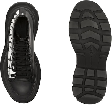 Alexander McQueen Tread Slick Boot 'Graffiti Logo - Black' 682422WIABD1070 Purchase Alexander McQueen Tread Slick Boot 'Graffiti Logo - Black' 682422WIABD1070