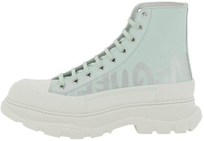 Alexander McQueen Tread Slick Boot 'McQueen Graffiti Logo - Pastel Green' 711109-WIAT6-4615 Alexander McQueen Tread Slick Boot 'McQueen Graffiti Logo - Pastel Green' 711109-WIAT6-4615