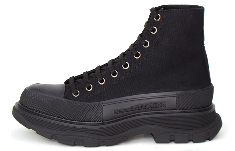 Buy アレキサンダー・マックイーン トレッド スリック ブーツ (ブラック) 617883-W4L32-1000