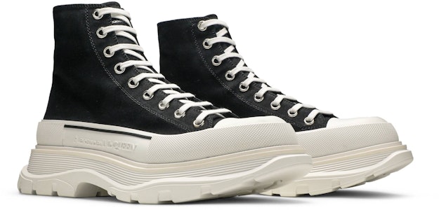 Alexander McQueen Tread Slick Boots 'Hitam Putih' 604254-W4L32-1070 Cheap Alexander McQueen Tread Slick Boots 'Hitam Putih' 604254-W4L32-1070