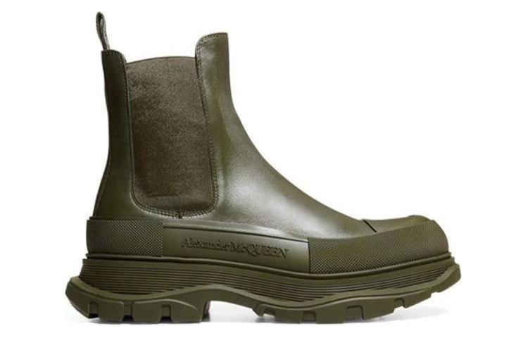 Order アレキサンダー・マックイーン トレッド スリック ブーツ (カーキ) 634617-WIAMC-3084