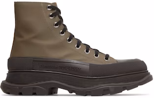 Alexander McQueen Tread Slick Boots 'Khaki Black' 627206-WHYK3-3238 Alexander McQueen Tread Slick Boots 'Khaki Black' 627206-WHYK3-3238