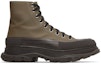 Buy Alexander McQueen Tread Slick Boots 'Khaki Black' 627206-WHYK3-3238