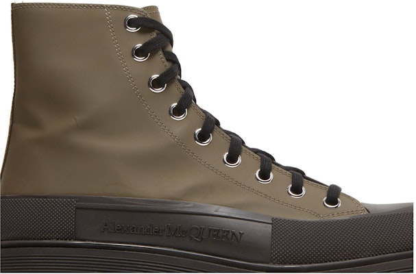 Alexander McQueen Tread Slick Boots 'Khaki Black' 627206-WHYK3-3238 Order Alexander McQueen Tread Slick Boots 'Khaki Black' 627206-WHYK3-3238