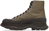 Lookbook Alexander McQueen Tread Slick Boots 'Khaki Black' 627206-WHYK3-3238