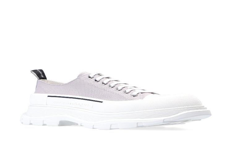 Alexander McQueen Tread Slick Canvas Sneakers 'Gray' 圖 2