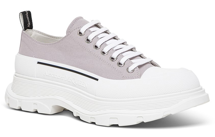 Shop Alexander McQueen Tread Slick Canvas Sneakers 'Lilac White' Putih Lilac 604257W4MV21331