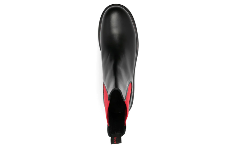 Shop Alexander McQueen Tread Slick Chelsea Boot 'Hitam Merah' 5861988WHX51066