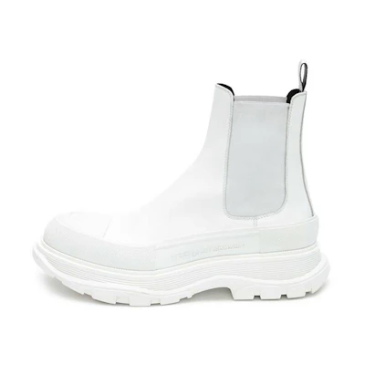 Alexander McQueen Tread Slick Chelsea Boot 'Triple White'