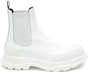 Alexander McQueen Tread Slick Chelsea Bota 'Triple Blanco' 634617WHZ619071 Order Alexander McQueen Tread Slick Chelsea Bota 'Triple Blanco' 634617WHZ619071