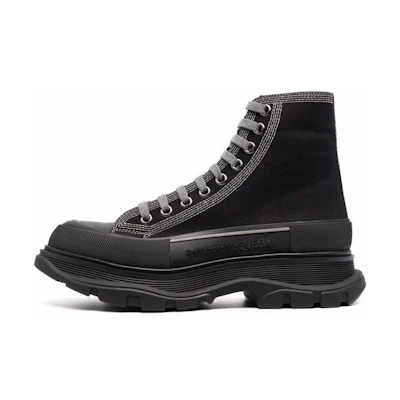 Alexander McQueen Tread Slick High-Top Sneakers 'Black Grey'