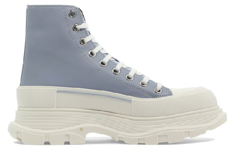 Order 亞歷山大∙麥昆 Alexander McQueen Tread Slick 牛皮 鞋帶高筒 運動休閒鞋 男款 黑藍色