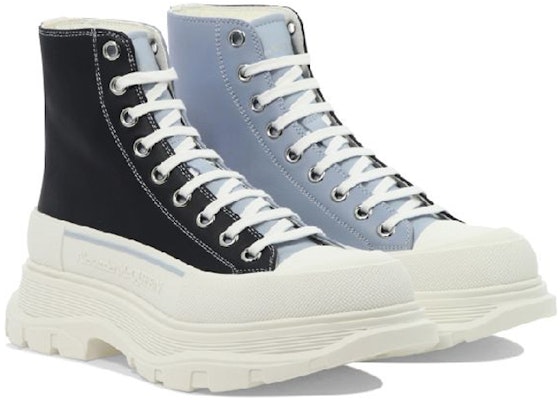 亞歷山大∙麥昆 Alexander McQueen Tread Slick 牛皮 鞋帶高筒 運動休閒鞋 男款 黑藍色 Lookbook 亞歷山大∙麥昆 Alexander McQueen Tread Slick 牛皮 鞋帶高筒 運動休閒鞋 男款 黑藍色